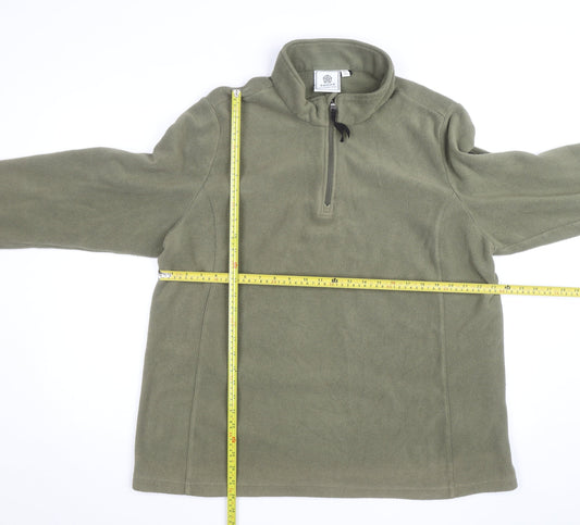 TOG24 Men’s Green Fleece 1/4 Zip Pullover Sweatshirt XL