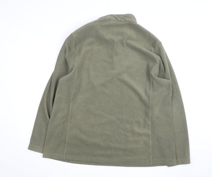 TOG24 Men’s Green Fleece 1/4 Zip Pullover Sweatshirt XL