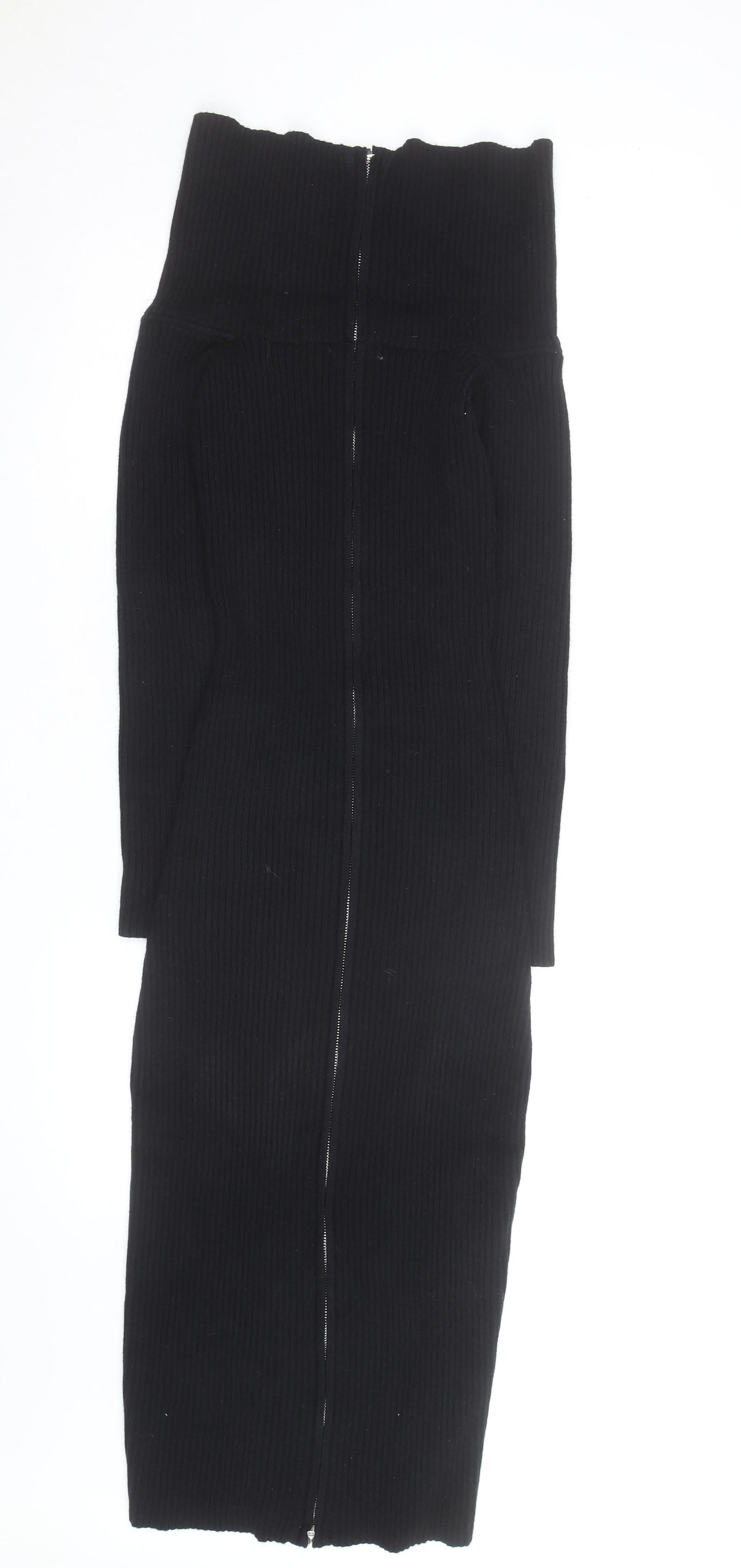 Lulus Women’s Black Off Shoulder Knit Bodycon Midi Dress M