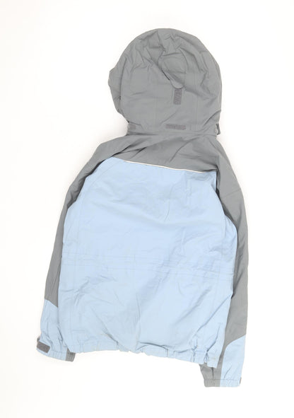 Berghaus Boys Grey Blue Waterproof Hooded Rain Coat Jacket 11-12 Years