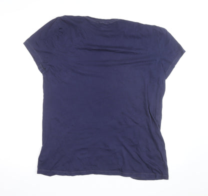 GAP Women's Blue XL Tall Basic Cotton Crew Neck T-Shirt