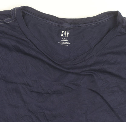 GAP Women's Blue XL Tall Basic Cotton Crew Neck T-Shirt