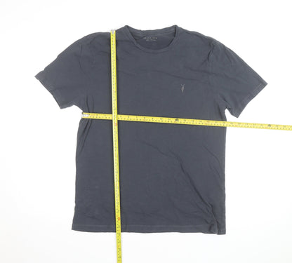 AllSaints Men's Black Crew Neck Large Cotton T-Shirt
