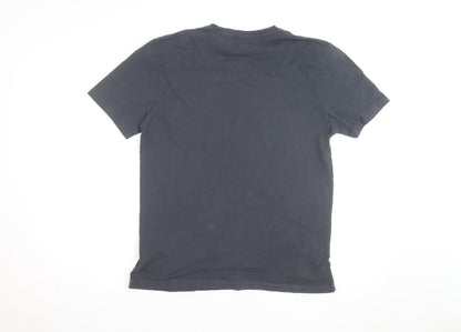 AllSaints Men's Black Crew Neck Large Cotton T-Shirt