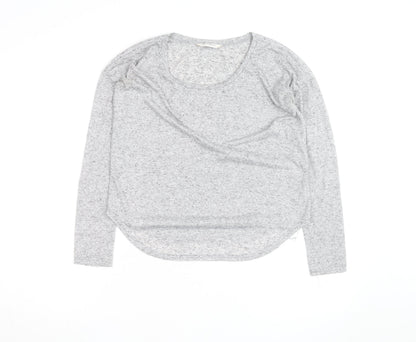 Miss Selfridge Womens Grey Long Sleeve Jersey T-Shirt Size 6