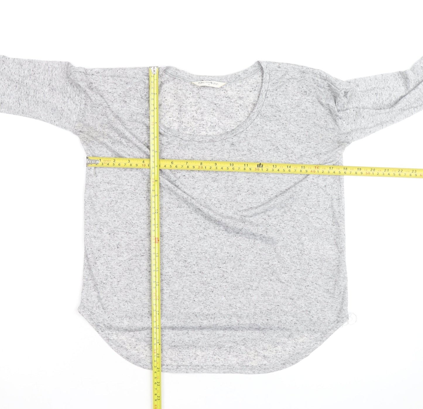 Miss Selfridge Womens Grey Long Sleeve Jersey T-Shirt Size 6