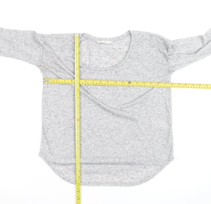 Miss Selfridge Womens Grey Long Sleeve Jersey T-Shirt Size 6