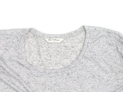 Miss Selfridge Womens Grey Long Sleeve Jersey T-Shirt Size 6