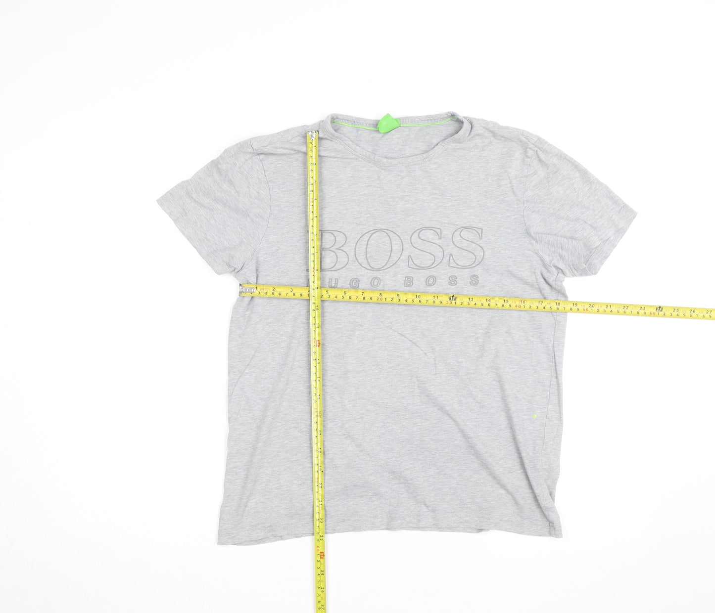 Hugo Boss Men's Grey Regular Fit Crew Neck Short Sleeve T-Shirt Size S