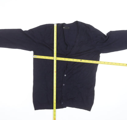 Vero Moda Women's Blue V-Neck Long Sleeve Cardigan M