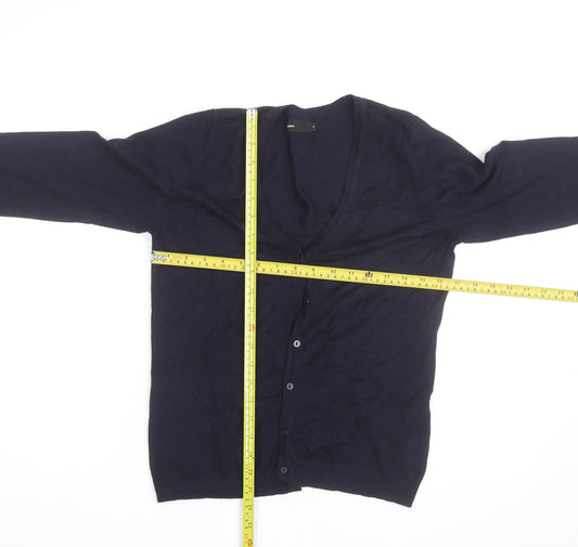 Vero Moda Women's Blue V-Neck Long Sleeve Cardigan M