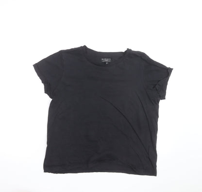 Brave Soul Men's Black Crew Neck Short Sleeve Cotton T-Shirt M