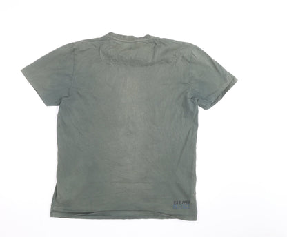 Fat Face Men’s Green Graphic Deer Print Cotton T-Shirt Size M