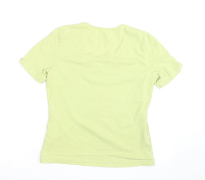 Gerry Weber Women’s Green V-Neck Stretch Cotton T-Shirt Size 18