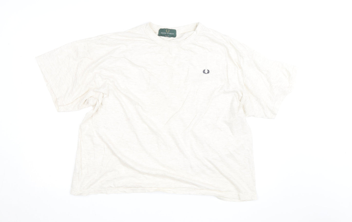 Fred Perry Men's White Cotton Crew Neck T-Shirt XL