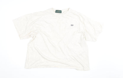Fred Perry Men's White Cotton Crew Neck T-Shirt XL