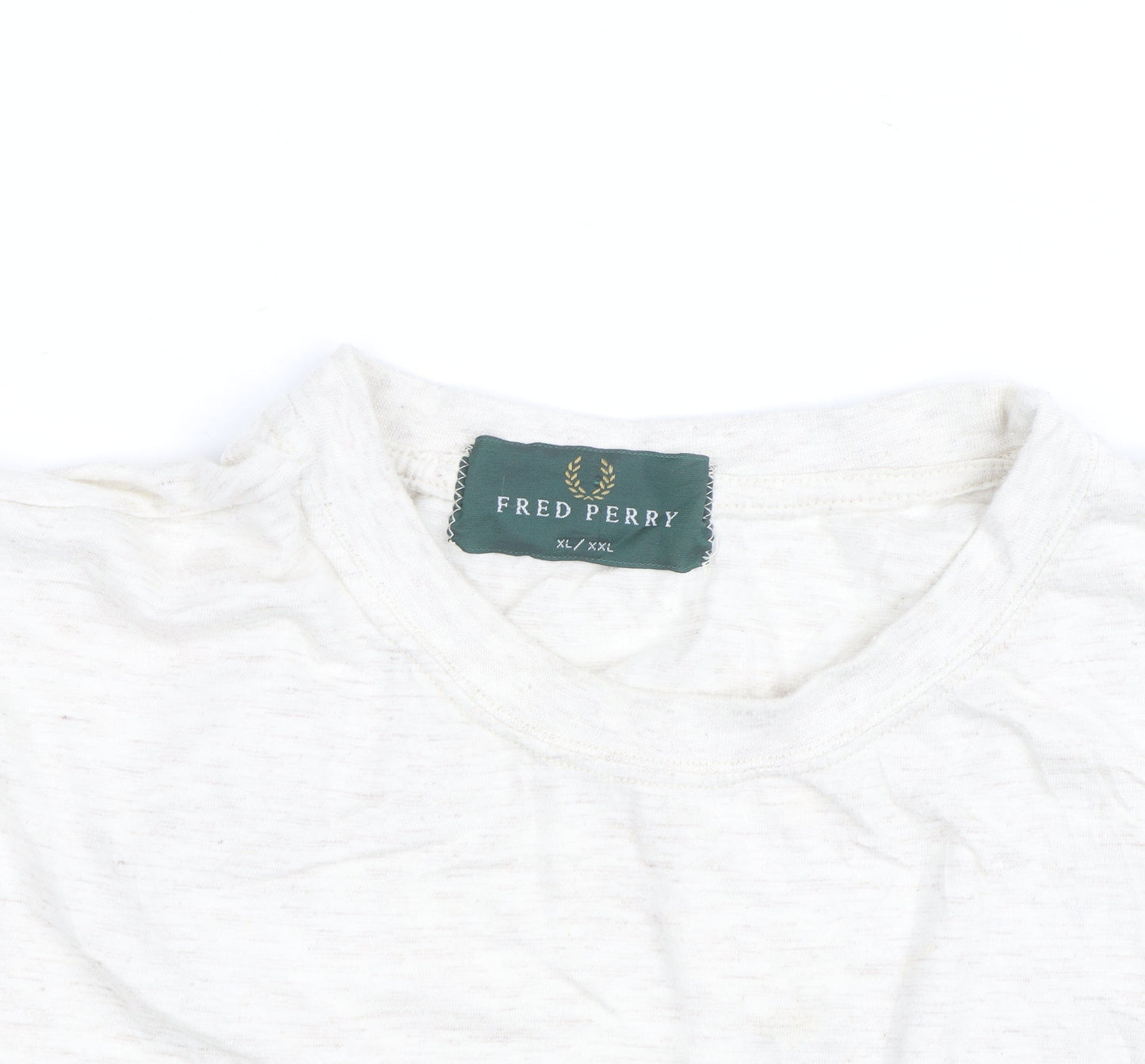 Fred Perry Men's White Cotton Crew Neck T-Shirt XL