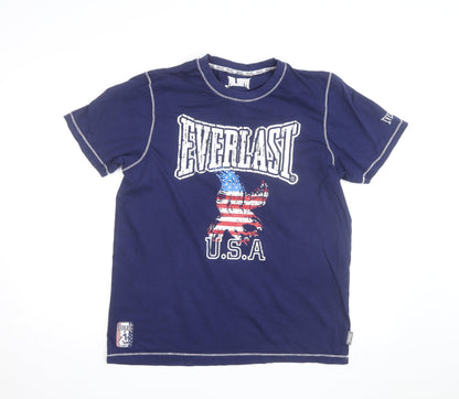 Everlast Men's Blue USA Graphic Short Sleeve Cotton T-Shirt Size M