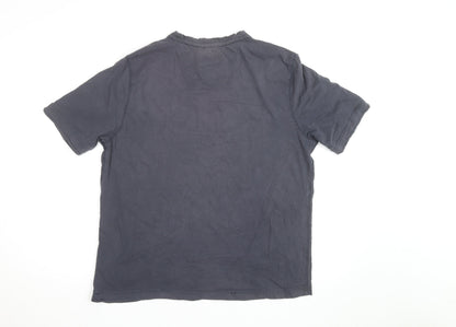 Boston Crew Men's Grey Cotton Cycling Graphic T-Shirt Size L