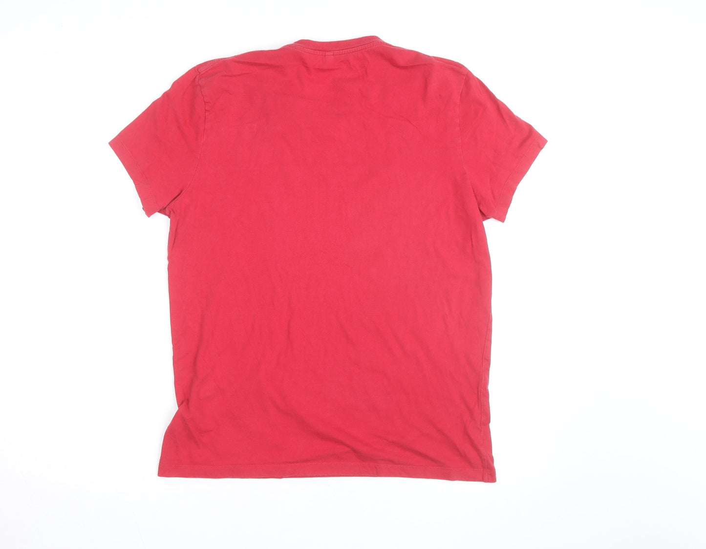 Jack Wills Men's Red Crew Neck Cotton T-Shirt Size M