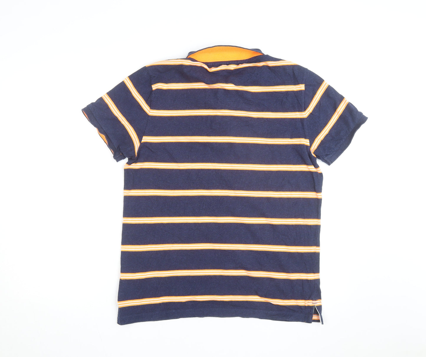 Next Men’s Blue Striped Regular Fit Cotton Polo Shirt M