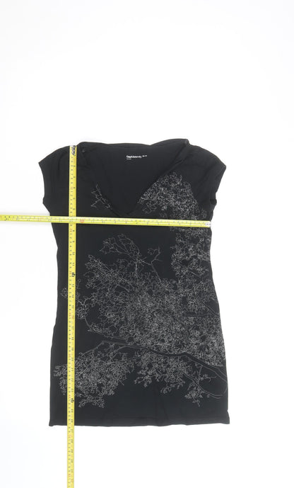 Gap Maternity Women’s Black XS V-Neck Floral Print T-Shirt