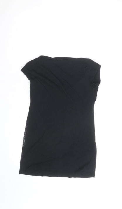 Gap Maternity Women’s Black XS V-Neck Floral Print T-Shirt