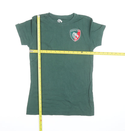 Fanatics Leicester Tigers Womens Green Cotton T-Shirt Size 8