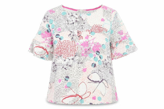 White Stuff Women Multicoloured Floral Cotton Tunic Blouse Size 10
