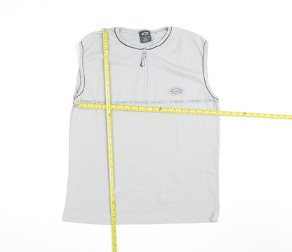 Oakley Men’s Grey XL Sleeveless 1/4 Zip Athletic Tank Top