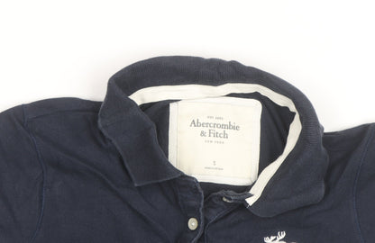Abercrombie & Fitch Women's Blue Cotton Polo Shirt Size S