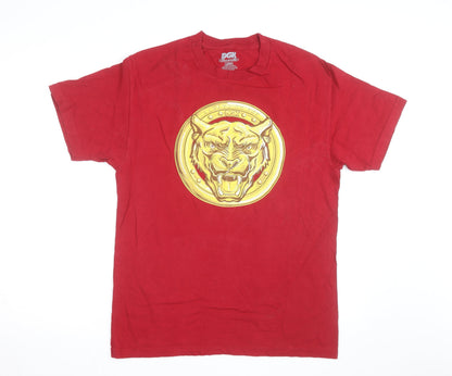 DGK Men's Red Graphic Panther T-Shirt Large Cotton Casual