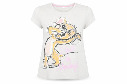 Tom and Jerry Women's Beige Size 18 Graphic T-Shirt