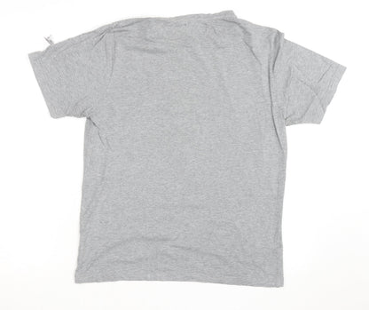 Fred Perry Men's Grey Crew Neck Cotton T-Shirt Size M Classic Style