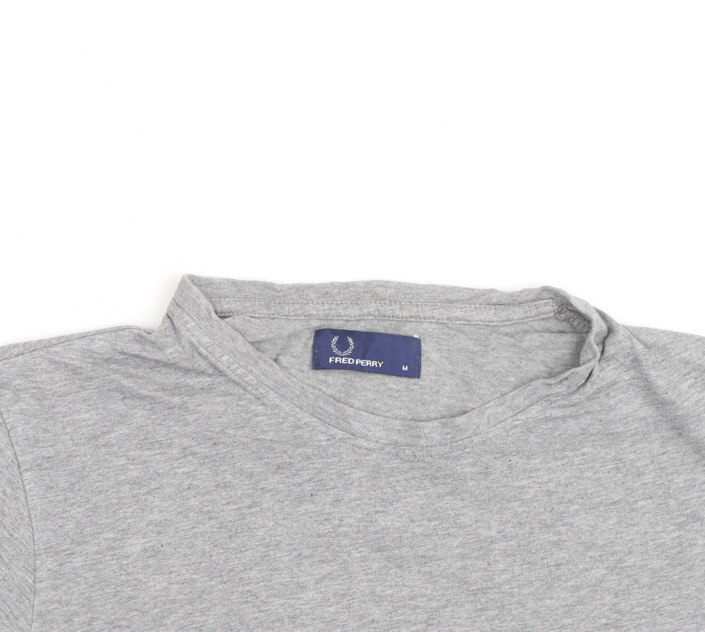 Fred Perry Men's Grey Crew Neck Cotton T-Shirt Size M Classic Style