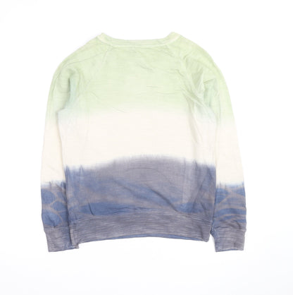 Marks and Spencer Women Green Mix Cotton Pullover Sweatshirt Size XL