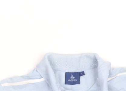 The Royal Yacht Britannia Men's Blue Striped Polo Shirt Size S