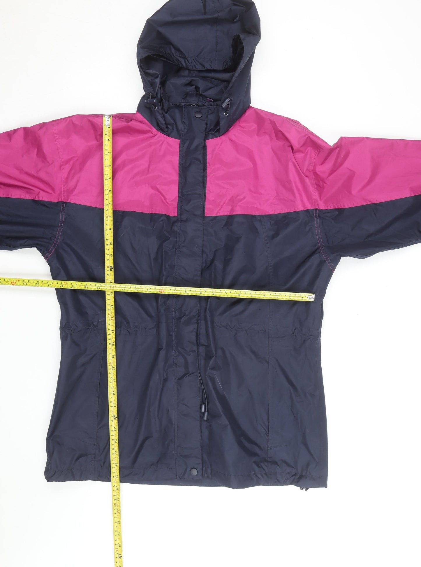 Snowdonia Womens Blue Pink Waterproof Hooded Rain Coat Jacket Size 14