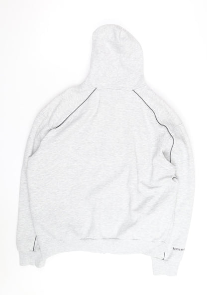 Umbro Men's Grey XL Full Zip Fleece Hoodie Sweatshirt