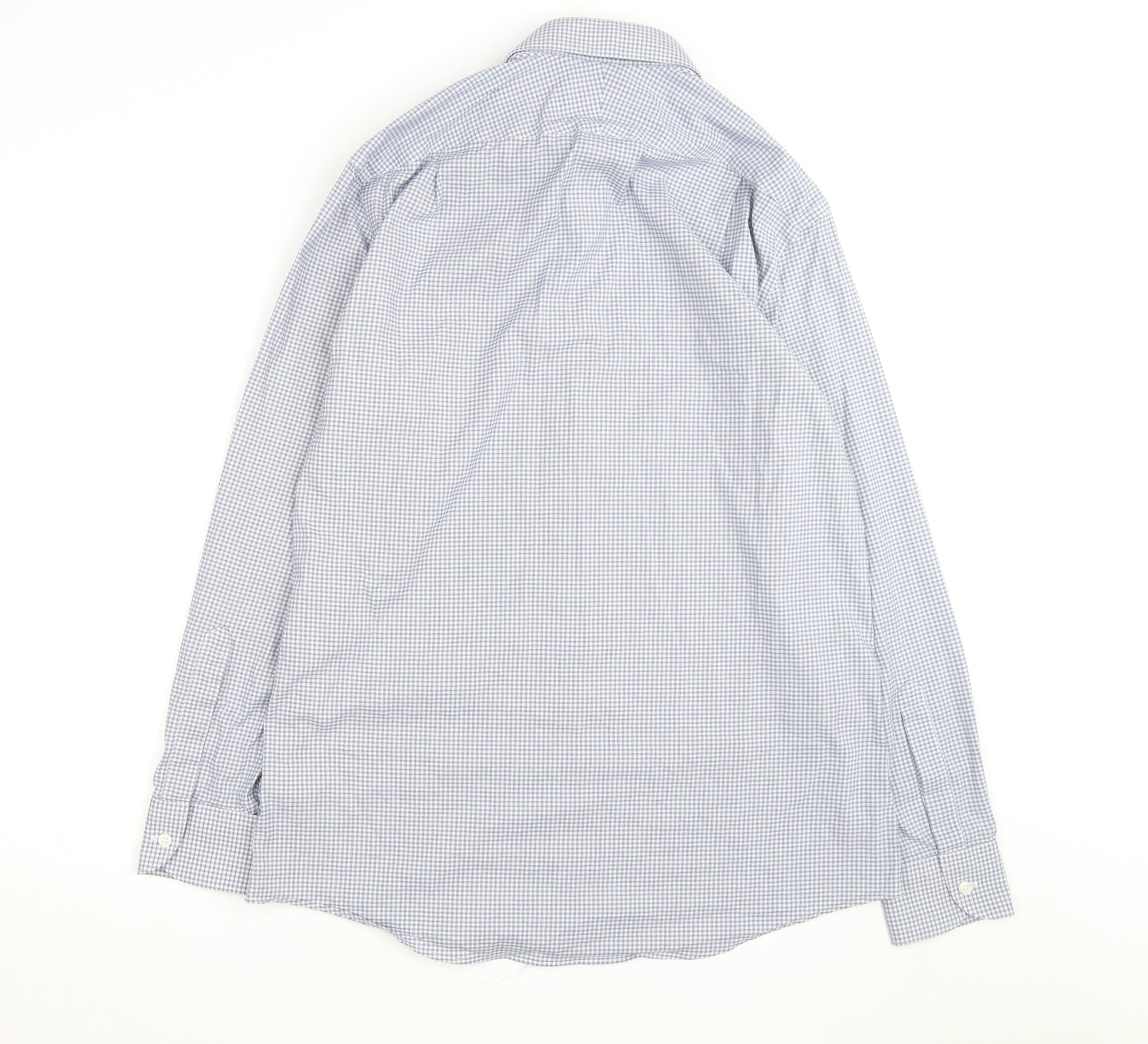 Charles Tyrwhitt Men's Blue Check Slim Fit Non-Iron Dress Shirt 16/41