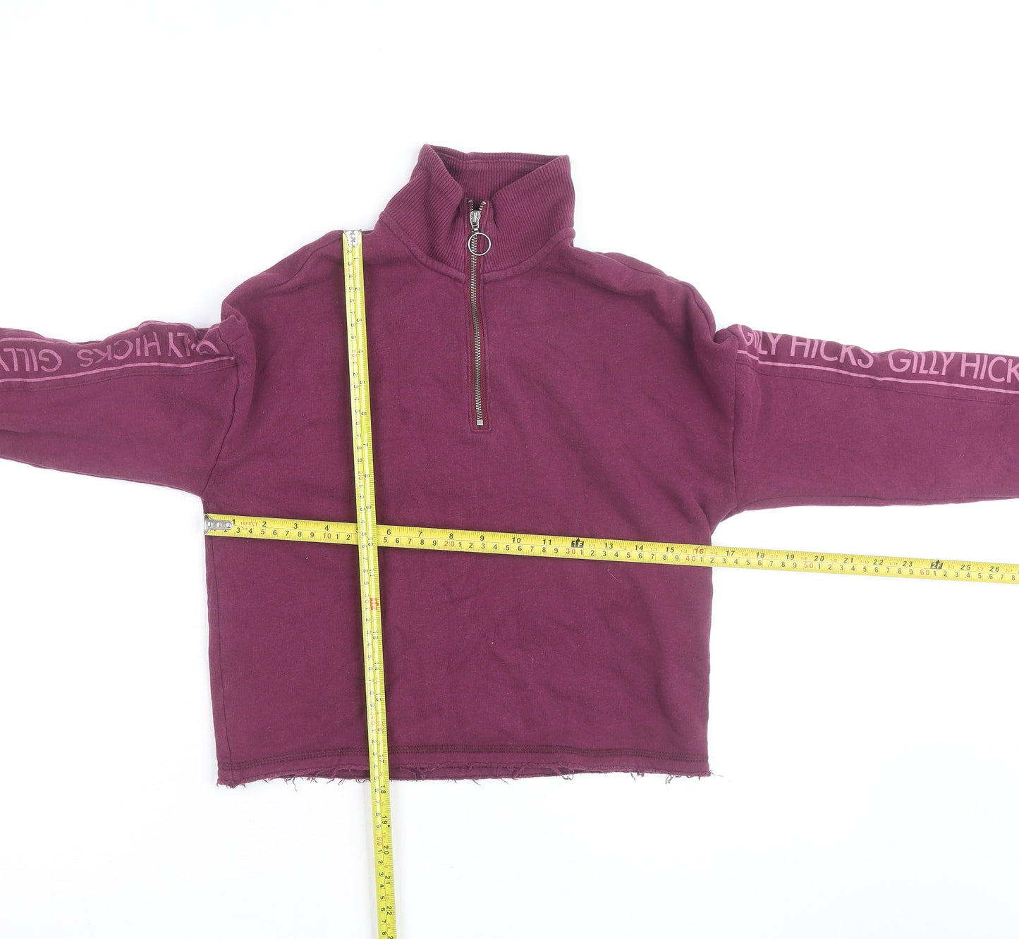 Gilly Hicks by Hollister Womens Purple 1/4 Zip Sweatshirt XS