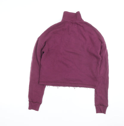Gilly Hicks by Hollister Womens Purple 1/4 Zip Sweatshirt XS