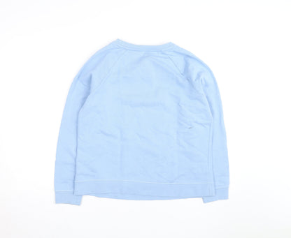 Boden Women's Blue Crew Neck Cotton Pullover Sweatshirt Size M