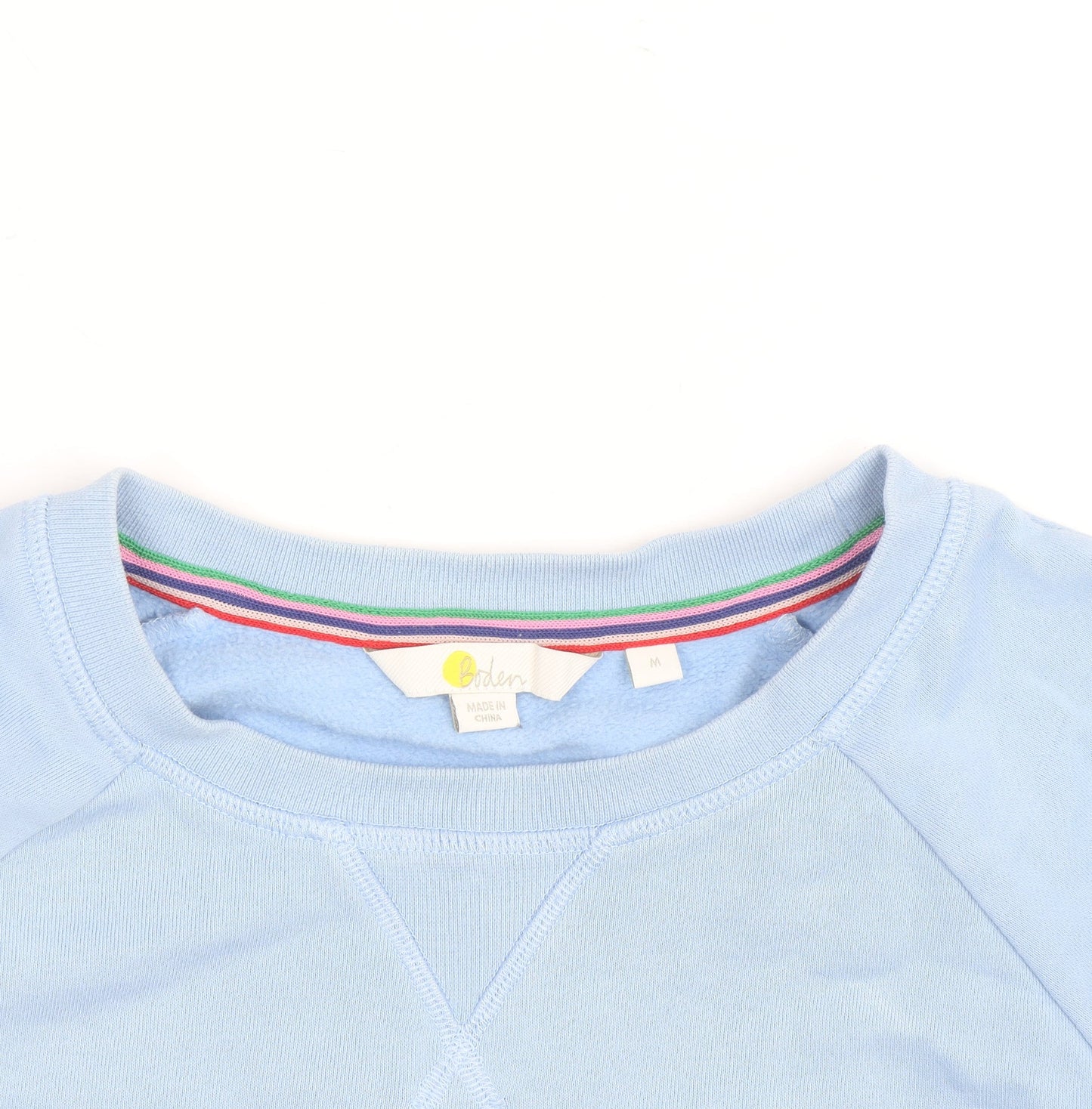 Boden Women's Blue Crew Neck Cotton Pullover Sweatshirt Size M