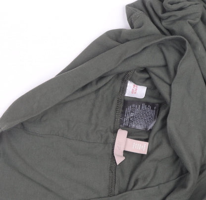 H&M Women Green Yoga Flared Trousers M Regular Fit Cotton Stretch