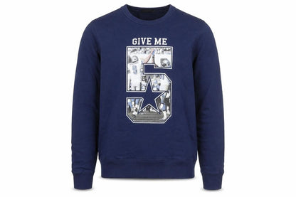 Bossini Men's Blue Graphic Print Pullover Sweatshirt XS