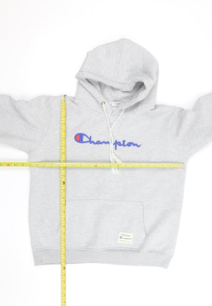 Champion Men's Grey XL Pullover Hoodie Embroidered Logo