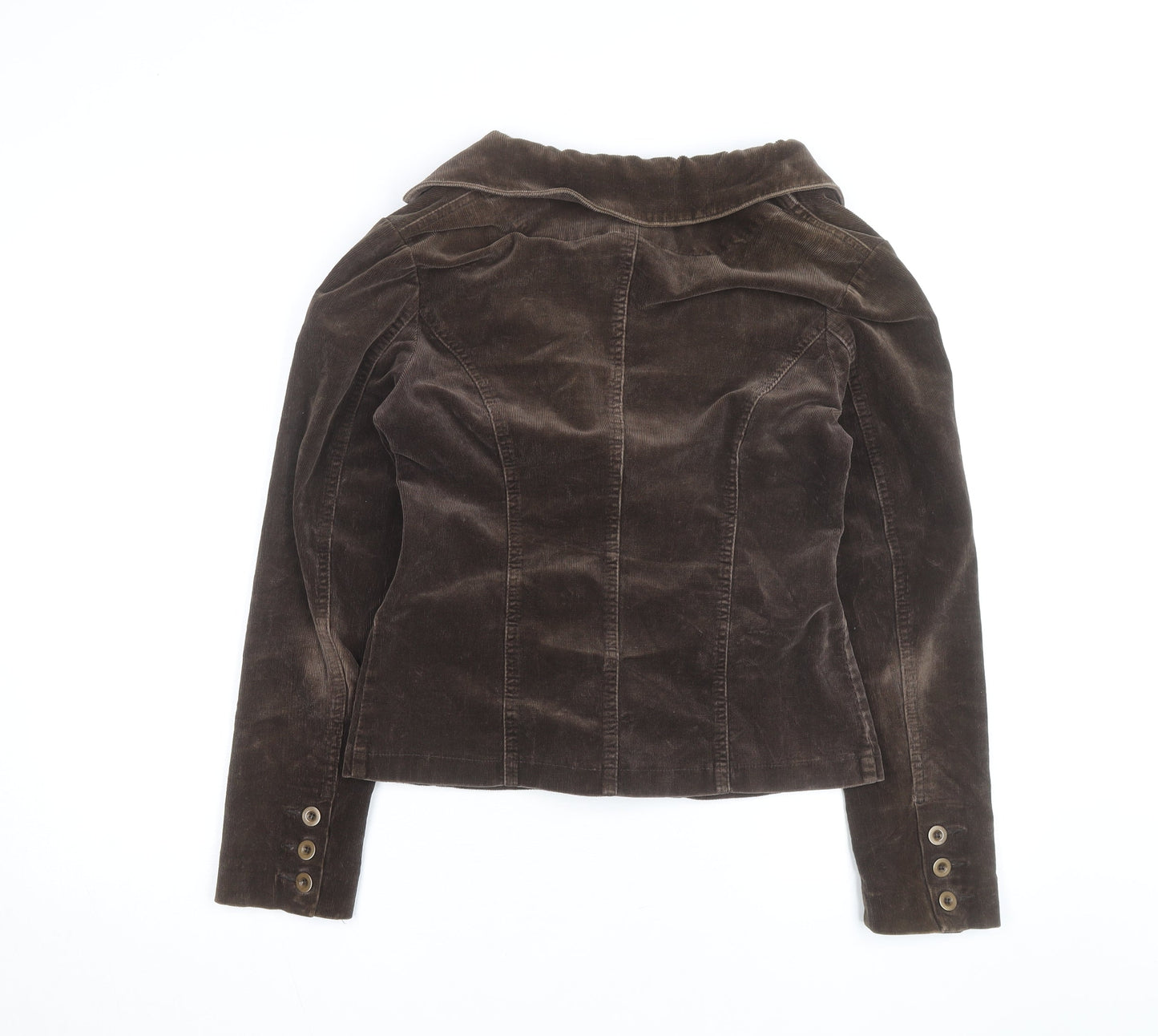 Jane Norman Women Brown Corduroy Blazer Jacket Size 12