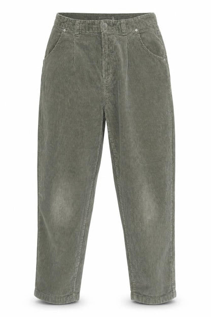 Mango Women's Green Corduroy Chino Trousers Size 10