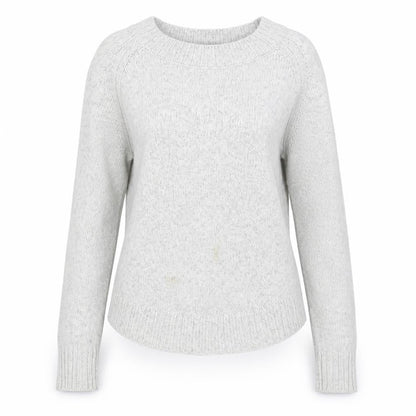Jigsaw Womens Grey Wool Crew Neck Pullover Jumper Size S